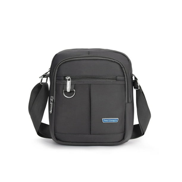 MAWCLOS Boys Sling Pack Large Capacity Crossbody Shoulder Bags Zipper Nylon  Messenger Bag Adjustable Strap Men Waterproof Multi-pockets Gray-L