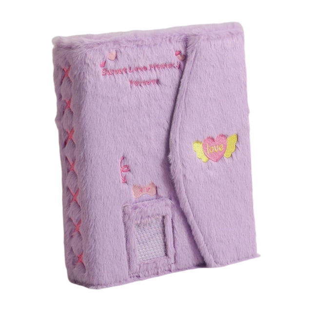 Álbum de fotos para tarjetas fotográficas, álbum de fotos de peluche, álbum de fotos para tarjetas fotográficas, libro para tarjetas fotográficas Púrpura