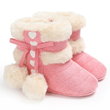 

YOHOME Toddler Kid Baby Girls Cute Toddler First Walk Winter Bow Knot Sweet Heart