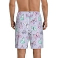 thumbnail image 4 of Lsque Purple Butterfly Mens Sleep Pajama Shorts,Short Pajama Pants, Cotton Ultra-Soft Knit-4X-Large, 4 of 9
