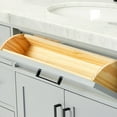 thumbnail image 4 of Ariel Hepburn 61 In. Oval Sink Vanity With 1.5 In. Carrara White Countertop In Grey, 4 of 10