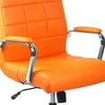 thumbnail image 5 of Scranton & Co Contemporary Vinyl Mid Back Swivel Office Chair in Orange, 5 of 9