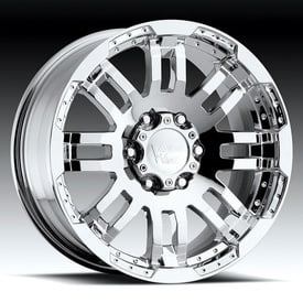 Vision Off-road Wheels, Warrior Style: 375 RWD, Finish: Chrome, Wheel Size Inches: 18X8.5 PCD: 8-6.5