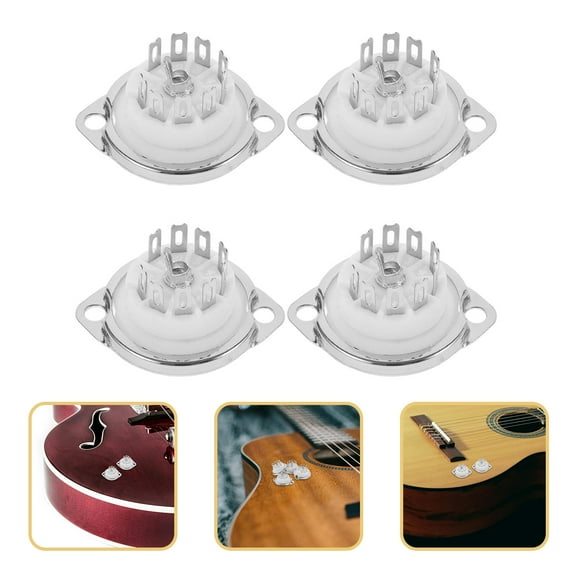 DEEPCRAFF 4Pcs Pcb Tube Socket Ceramics for Vacuum Tubes with High Temperature Resistance and Conductivity