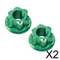 thumbnail image 1 of 2x2 Piezas Tuercas Del Eje Del Cubo De La Rueda De La Bicicleta Hardware De Aleación De Aluminio Tuercas De La Bicicleta Buje Trasero Verde, 1 of 8