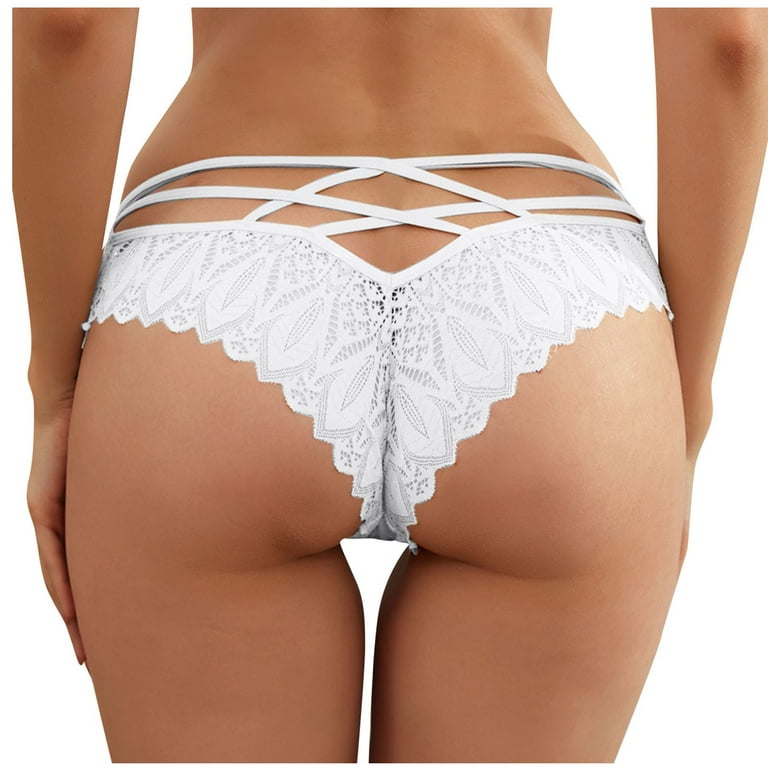 Homadles Womens Lingerie Comfort Panty- Sexy Underwear White Size