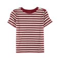 thumbnail image 1 of Aeropostale - Camiseta con gráfico de rayas múltiples para mujer, rojo, XS Aeropostale Camiseta gráfica, 1 of 2