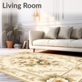 thumbnail image 2 of Ultra Soft Area Rug, Classic Beige Ivory Artisan Hand Tufted Floral Medallion, Non Slip, Stain Resistant, Washable Area Rugs for Living Room, Bedroom(Beige, 3X5), 2 of 8