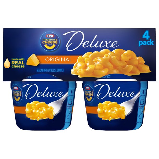 Kraft Deluxe Original Mac and Cheese Dinner Cups, 4 ct 9.56 oz