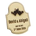 thumbnail image 3 of Rustic Wedding Save The Date Magnets Wooden Engraved Magnet 10 Personalized Wedding Announcement Idea, 3 of 3