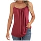 thumbnail image 5 of Camisola de manga corta para mujer, ropa interior holgada con cuello en V y color liso, de poliéster, 5 of 9