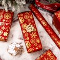 thumbnail image 3 of Papel de regalo Flyhill Kraft Gold con forma de copo de nieve en relieve, 43 x 10 m, 3 of 6