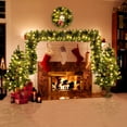 thumbnail image 4 of YIYADO Artificial Christmas Tree, Set of 4, Wreath, Garland and Set of 2 Entrance Tree Christmas with LED Lights, Pre-Lighted, 4 of 6