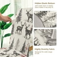 thumbnail image 5 of Yayeee 2 Pack Dining Chair Covers Stretch Parson Chairs Slipcovers Seat Protector, Beige Deer, 5 of 6