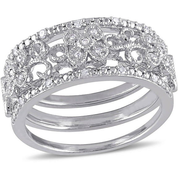 Everly Women's Diamond Sterling Silver Bridal Set