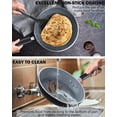 thumbnail image 5 of 8/10/12" Nonstick Frying Saute Pan Set with Induction Compatible Bottom, Black, 5 of 6