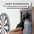 thumbnail image 3 of Platoon Dart Scoreboard & Holder Wall Mount with Bottle Opener - Wood Chalkboard Dart Board Game Room Accessories & Decor for Man Cave Dartboard Cabinet, Storage, 3 of 7
