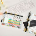 thumbnail image 4 of Cute Cats and Fruits 2 Pack Pencil Pouch for 3 Ring Binder Smooth Zipper Folders with Pockets Clear Window Pencil Case, 4 of 6