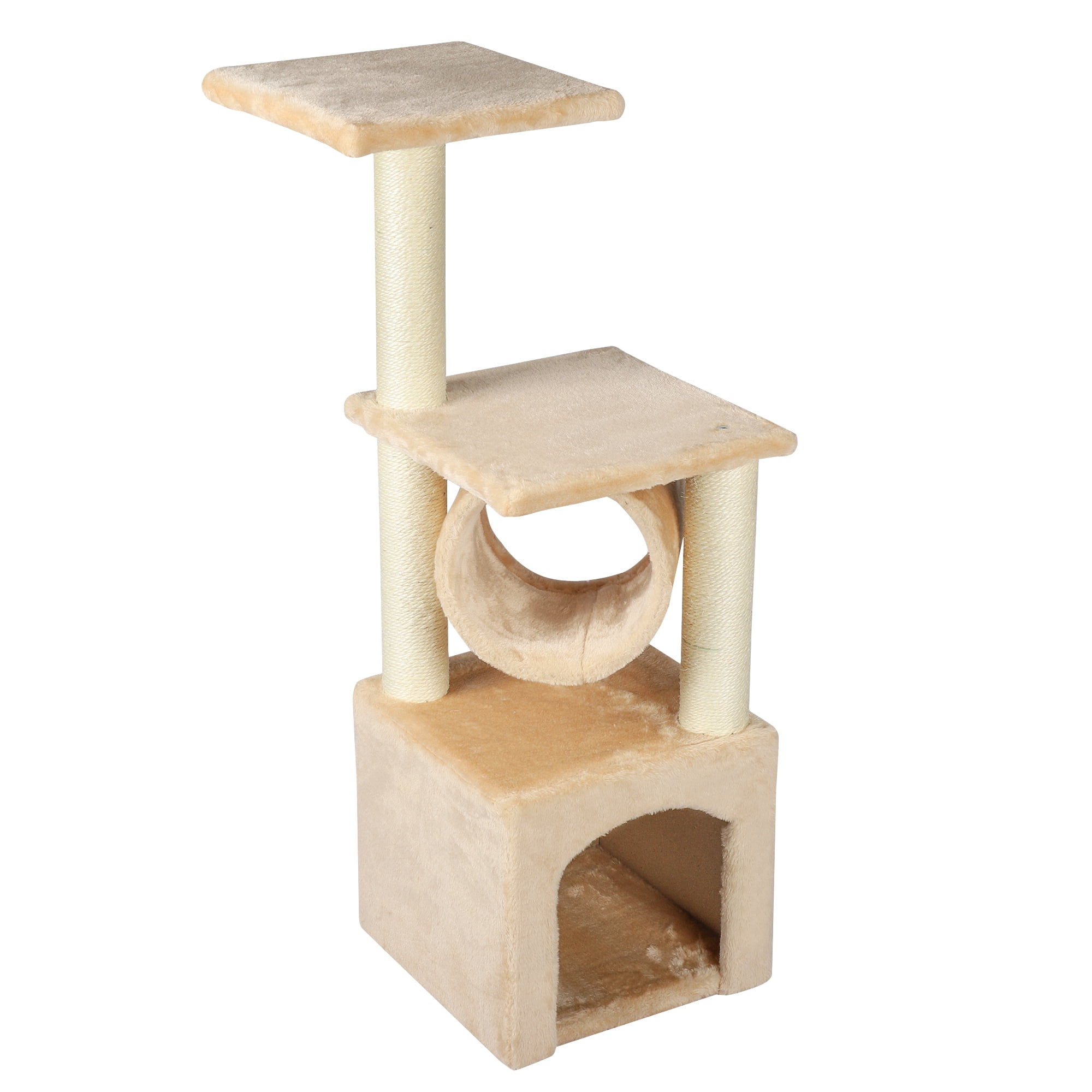 Deluxe Cat Tree Condo Furniture Scratching Post, 12" x 12" x 35"