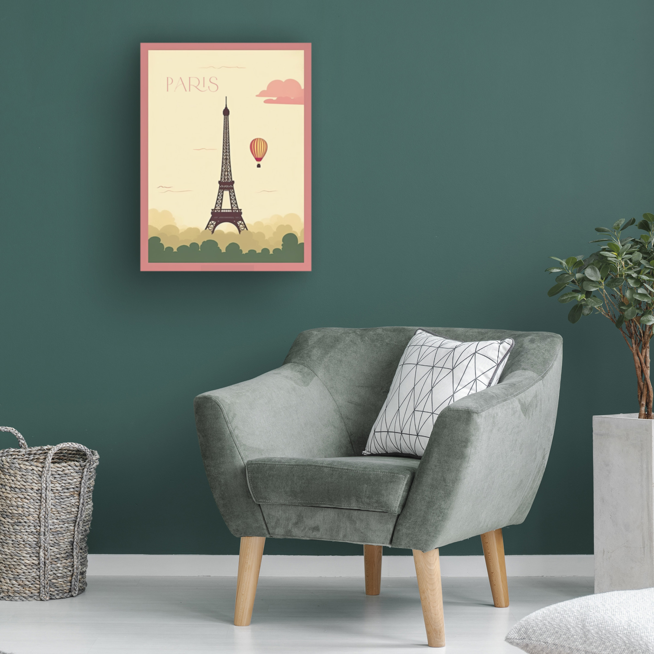 Canvas Wall Art - Sasha 'Paris' Wall Art for Living Room, Bedroom, or Office Décor by Trademark Fine Art - 24 x 32 Inches