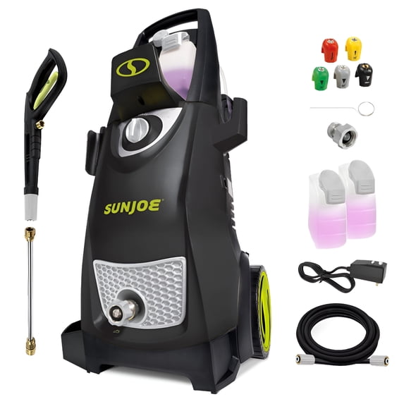 Open Box Sun Joe 2030 PSI Electric Pressure Washer, 1.2 GPM Power Cleaner w/ Soap Tanks