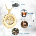 thumbnail image 5 of Personalize Stainless Steel Tree of Life Pendant Ashes Urn Pendant Necklace for Cremation Ashes of Loved One Memorial Jewelry, 5 of 9