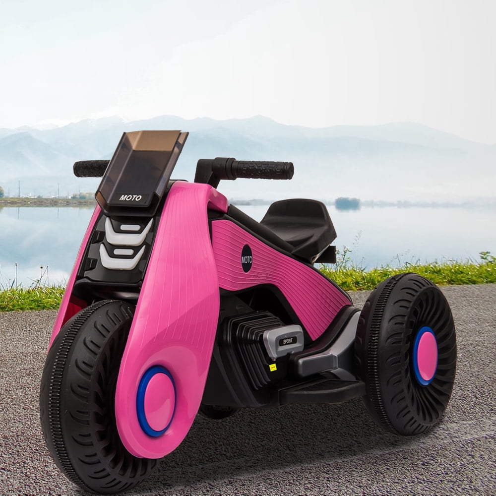 Electric 3 Wheels Motorcycle for Kids, 6V Double Drive Electric Toy