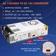 thumbnail image 3 of Convertidor de fuente de alimentación EAGWELL de 110 V a 12 V 360 W para RV, bomba, 3 of 9