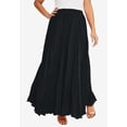 thumbnail image 2 of Jessica London Women's Plus Size Petite Flowing Crinkled Maxi Skirt, 2 of 5