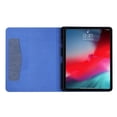 thumbnail image 4 of Case for iPad Air 13" 2025/2024 Cloth Texture Business Tablet Cover with Multi-Angle Flip Stand & Card Holder, Auto Wake/Sleep Full Body Protective Case for iPad Pro 12.9" 2022/2018/2020/2021, Blue, 4 of 9