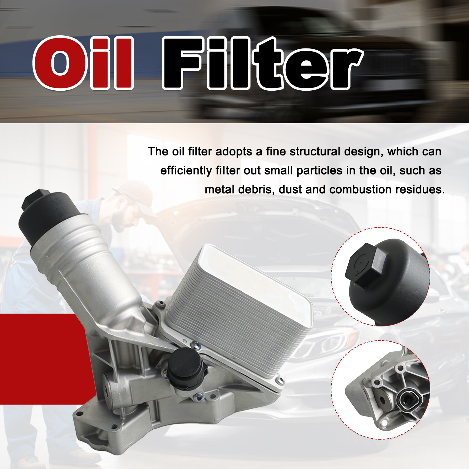 Oil Filter Lubrication Housing for 2018-2023 BMW B58B30A L6 3.0L Turbocharged