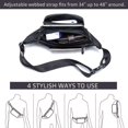 thumbnail image 4 of Home-X Leather Fanny Pack for Women and Men - Multipurpose Genuine Leather Fanny Pack Crossbody Bags for Women - Adjustable Strap Leather Waist Bag for Travel, Hiking, Running and Cycling, 4 of 9