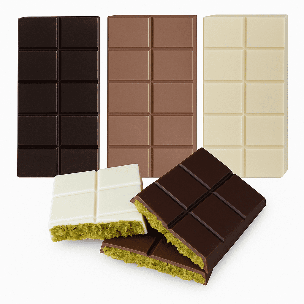 Dubai Chocolate Bar Variety Pack 3-Pack | Dark, Milk & White Pistachio Kunafa Chocolate Bars | Viral Knafeh Gift Set | 21oz (600g) | Shipped with Ice Packs