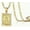 A, variant on PULABO Jewelry Initial Pendant Necklace for Men Womens, 14K Gold Plated Square Letter Capital Necklace Alphabets from A-Z Figaro Chain Necklace