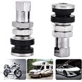 thumbnail image 2 of 10 Pices De Boulon En Mtal Tige Courte De Valve De Pneu Tr161 Avec Capuchon Anti-poussire Kit De Tige De Valve De Pneu Pour Automobiles, Camions,, 2 of 5