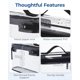 thumbnail image 3 of TSA - Neceser de aseo, organizador de bolsa de cosméticos de maquillaje transparente, bolsa de viaje para artículos de cambiador, accesorios, 3 of 4