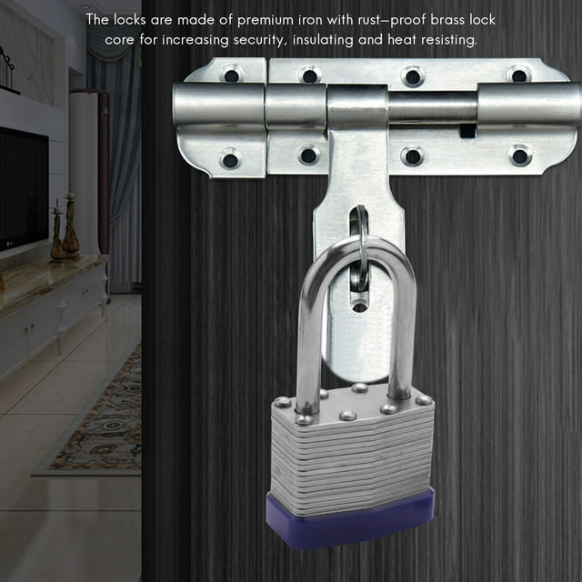 2 Pack Padlocks with Keys Shackle Padlocks Long Lock Heavy Duty Key Padlock Weatherproof Locks for Garden Shed Garage