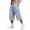 Sky Blue, variant on Men's Plus Size Capri Pants Elastic Waist Drawstring Solid Color Multi-Pocket Sports Capris Outdoor Gym Workout