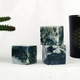 thumbnail image 5 of 3pcs Natural Moss Quartz Cube | Crystal Lattice Matrix | 1.18-1.38" Dual-Size Mineral Specimen, 5 of 6