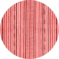 thumbnail image 1 of Ahgly Company Machine Washable Indoor Round Abstract Red Modern Area Rugs, 7' Round, 1 of 4