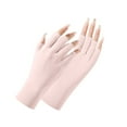 thumbnail image 2 of Aligament Women Sunblock Fingerless Gloves Summer Ultraviolet Radiation Protection Driving Glove Non Slip for Outdoor Activities, Pink, 2 of 9