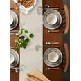 thumbnail image 5 of Hokiten Table Runners 90 Inches Long Dress Scarves, Purple Beige Ombre Farmhouse Coffee/Dining/Kitchen Table Runner for Living Room, Minimalist Ocean Waves Linen 13x90 Inch, 5 of 7
