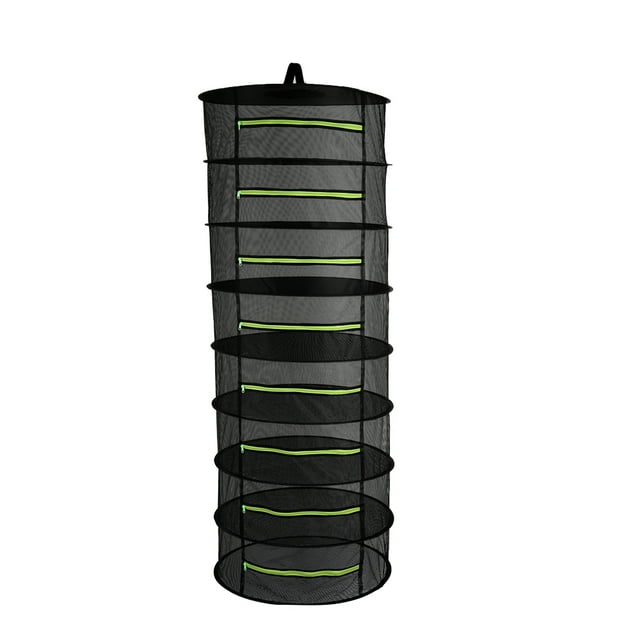 Basket 8 Layers with Zipper Folding Dry Rack Herb Drying Net Dryer Bag Mesh For Herbs Flowers Buds Plants