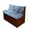 Blue Marble Pattern, variant on POLERO Camper Cushion Covers with Red Speckled Pattern, RV Dinette Cushion Covers for Recreational Vehicle Living and Travel Use 4 Pieces