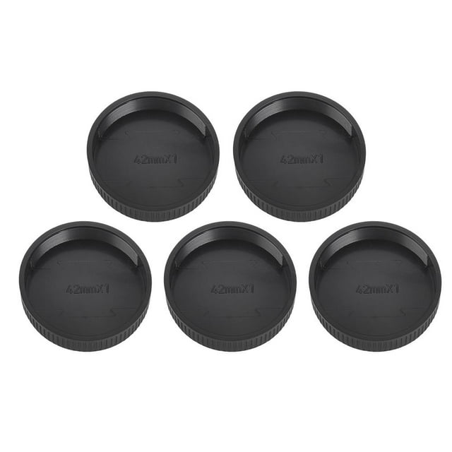 Ccdes Rear Lens Cap,5Pcs Plastic Rear Lens Cap Cover Fits for M42 Camera Black Anti-dust, Rear Lens Cover