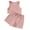 Light Pink, variant on Hienoo Toddler Girls Summer Outfits Cotton Ribbed Sports Tank Top Shorts Set, Sizes 1-7