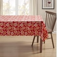 thumbnail image 3 of Serafina Home Holiday Christmas Vinyl Tablecloth with Flannel Backing: Tablecloth Reusable (Gingerbread) 52" x 52", 3 of 6
