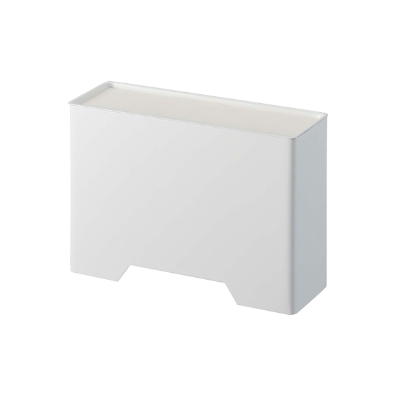 Yamazaki Home Magnetic Face Mask Dispenser, White, Steel, Lid, No Assembly
