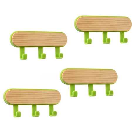 

4PCS Adhesive Hooks Wall Mounted Coat Rack for Home and Office Bathroom Wall Hooks