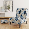 thumbnail image 2 of Designart "Blue Minimalism Coastal Wave" Upholstered Modern & Contemporary Accent Chair and Abstract Arm Chair - Multiple Color & Pattern, 2 of 7